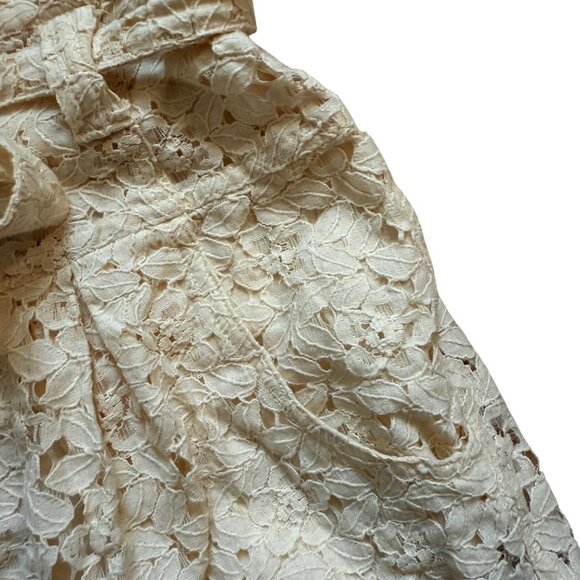 Free people Lace Ivory Womens Shorts With Belt Size 2 - Picture 10 of 10